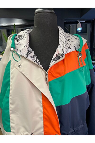 Veto Jeans Women's Casual Fit Long Sleeve Raincoat Jacket with Hat