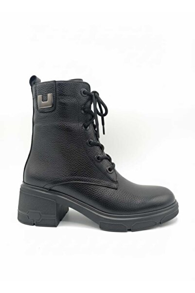 nostra shoes CHLOE Bağcıklı Tokalı Kalın Taban Kadın Bot