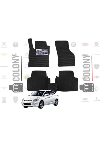 COLONY Hyundai Accent Blue Uyumlu 1.Kalite Hücreli Premium Eva Paspas Seti Ta...
