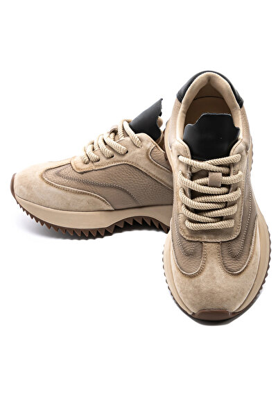 advancer Γυναικεία Αθλητικά Παπούτσια από Γνήσιο Δέρμα 1566825 Κρεμ-Μαύρο