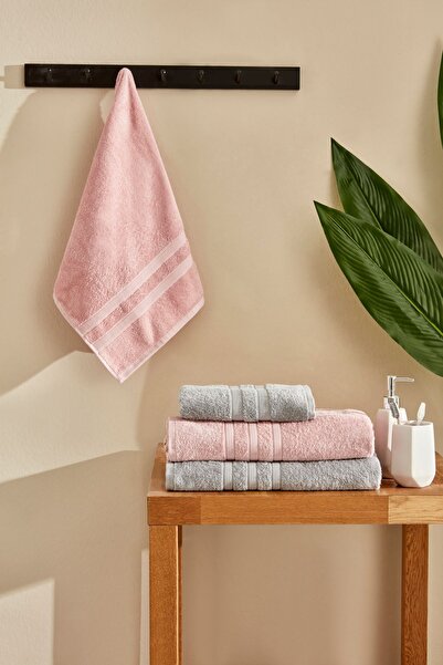 Karaca Home Σετ μπάνιου Comfort Touch 4 τεμαχίων σε γκρι πούδρα