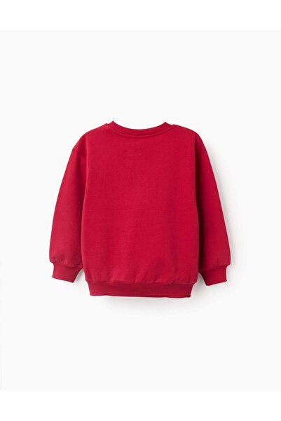 Ziddy Brushed Christmas Sweatshirt for Girls 'Merry Minnie', Red