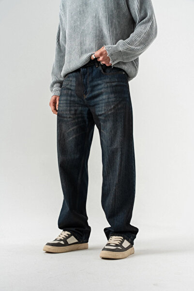 go gang own Ironfade Eskitme Detaylı Jean Baggy Pantolon