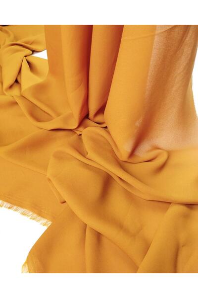 Kumaş Parça șifon creponat în culoarea maro deschis și muștar (lățime 150 cm ...