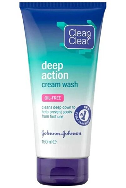 Clean & Clear Clean And Clear Deep Action Cream Wash 150 Ml Oil Free