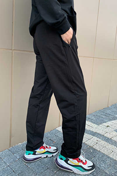 REMSA Plus Size Men's 3 Pocket Sweatpants Black