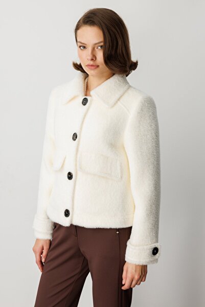 Ekol Coat with Epaulettes on the Sleeves and Flap Pockets