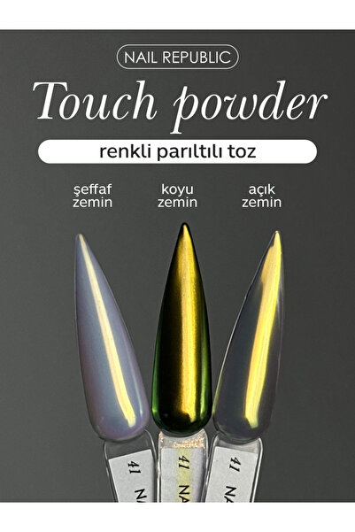 Nail Republic Işıltılı Tırnak Tozu Touch Powder 41 Yeşil & Lila & Altın – Ayn...