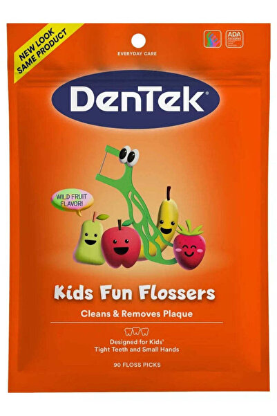 DENTEK Kids Fun Flossers, Wild Fruit, 90 Count