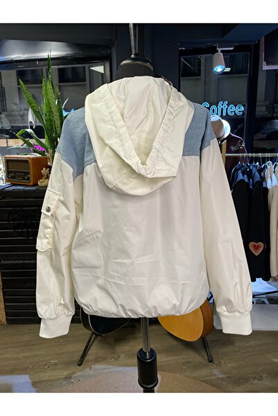 Dadali Women's Relaxed Fit Hooded Colorful Long Sleeve Jacket Raincoat