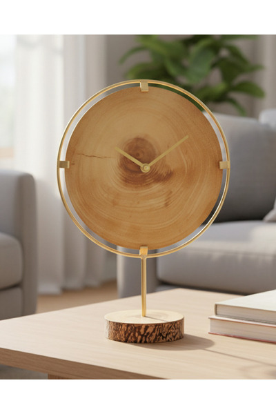 REDTAG حامل ساعة خشبي مزخرف باللون البيج تيرا