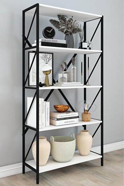 PARİS 180 lik Kitaplık Çok Amaçlı Dekoratif Mutfak Banyo Rafı Depolama Market Rafı