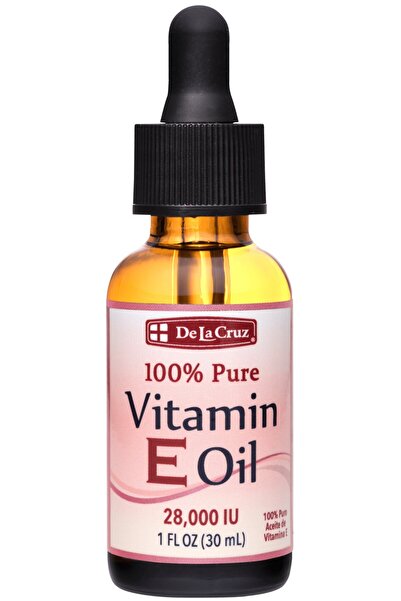 De La Cruz زيت فيتامين E النقي 28000 وحدة دولية مع قطارة 1 أونصة