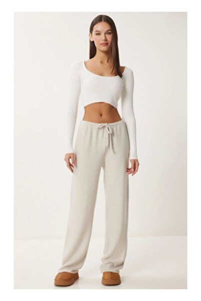 BUSEM Tie Waist Wide Leg Trousers