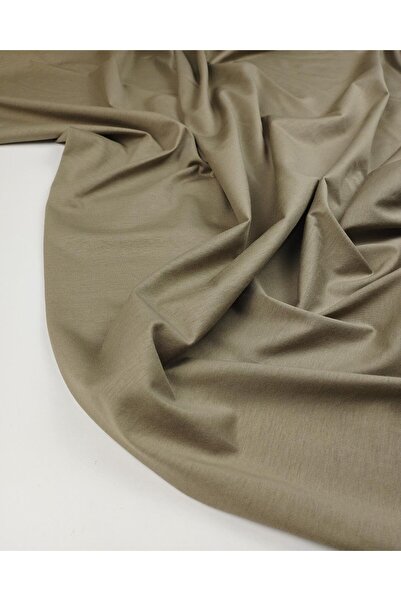 Kumaş Parça bumbac moale țesături în culoarea verde bej închis Lățime: 140 cm