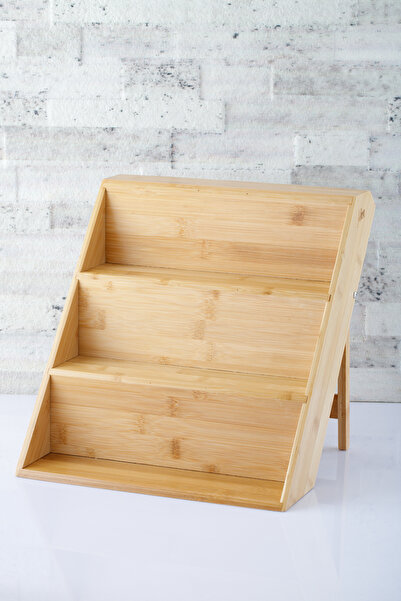 ANJEAHOME Forssa 3 Tier Folding Bamboo Stand |   Countertop and Drawer Kitchen Organizer |   Spice Rack