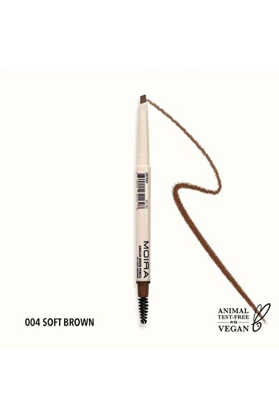 MOİRA قلم حواجب بزاوية (004، بني ناعم)