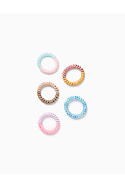 Ziddy Pack of 5 Hair Elastics for Baby and Girl, Multicolour