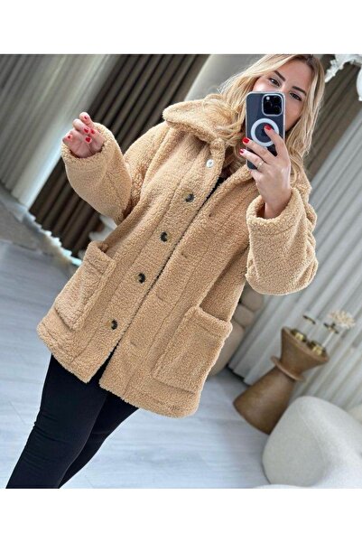 Valeria Butik Women's Oversize Plush Coat