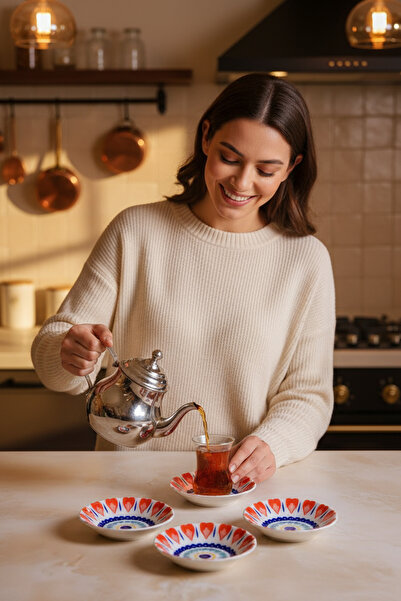 Güral Porselen Acem 6-Piece Tea Plate Set Mix 3232