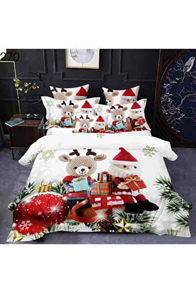 FIONNA.RO Lenjerie Din Bumbac Tip Finet Craciun - Renul Crosetat