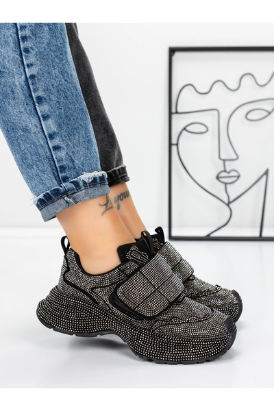 mei Sneakers Dama 5WL96 Negru-Guncolor