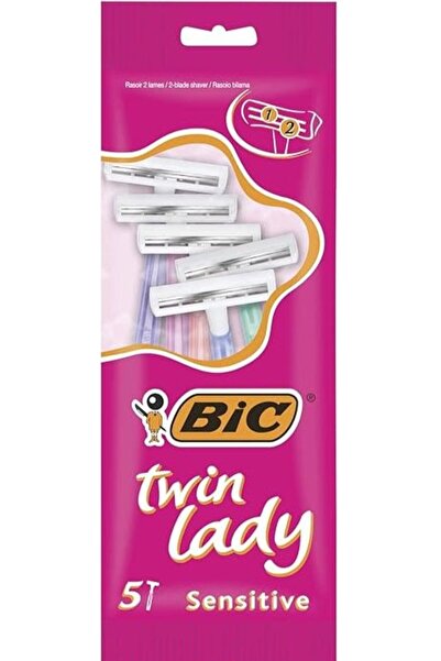 Bic ماكينة حلاقة توين ليدي الحساسة - عبوة من 5 قطع