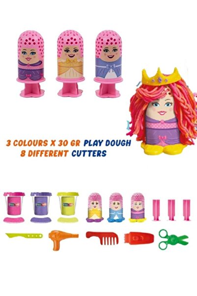 Sole Glitter Princess Hair Studio Oyun Hamuru Seti | Prenses Kuaför Eğlencesi!