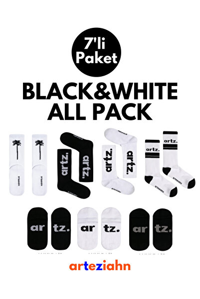 Arteziahn Black&White Classics All Pack Lifestyle Unisex Black-White 7-Piece ...
