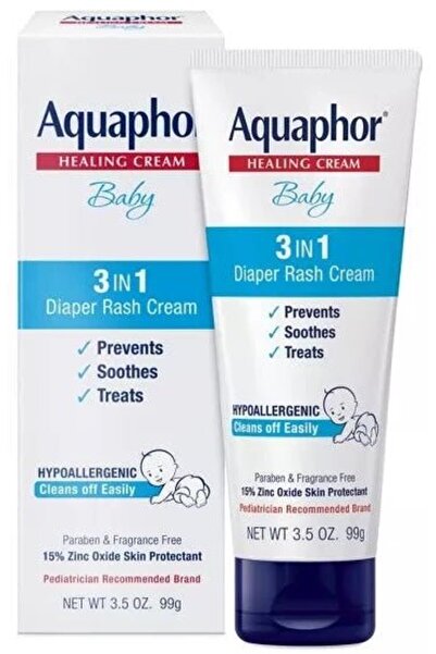 Aquaphor Baby 3 in 1 Diaper Rash Cream - 3.5 oz