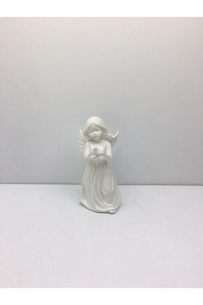OEM Dekoratif Porselen Obje Beyaz Melek Biblo 19x8x7 Cm