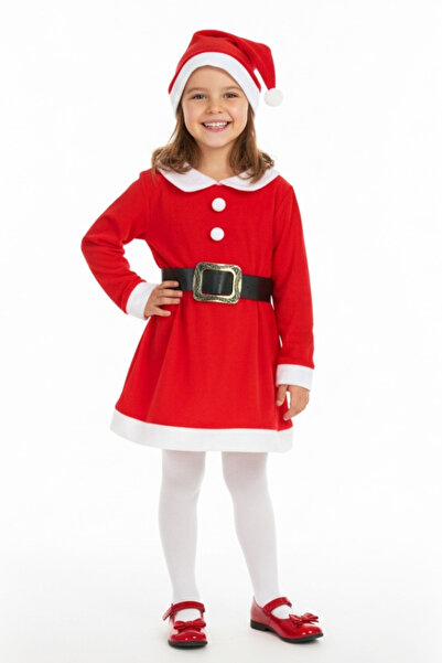 MODANINO Girl's 3-Piece Christmas Dress (Dress+Hat+Belt) 12417