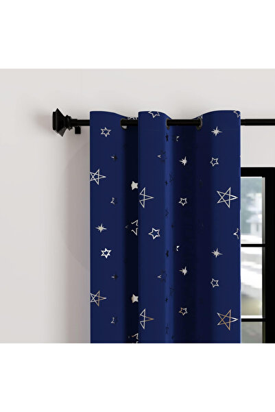 OEM Perdele opace, moi, din plasă metalică 137x137 cm cer înstelat, 2 bucăți