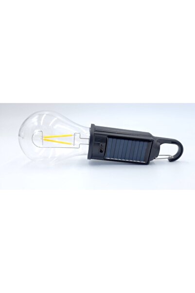 OEM LED Bulb Camping Lamp, Warm Light, USB-C Rechargeable / Solar Charging, Waterproof, Carabinier Hook