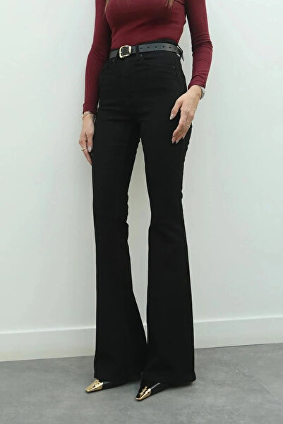 kleshus بنطلون جينز نسائي من نوع فلير من سي إن آر إسبانيول باسا مصنوع من اللي...