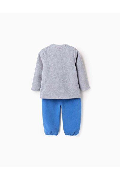 Ziddy Polar Fleece Pyjamas for Baby Boys 'Spidey', Grey/Blue