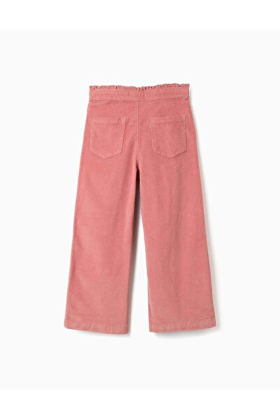 Ziddy Wide Leg Corduroy Trousers for Girls, Pink
