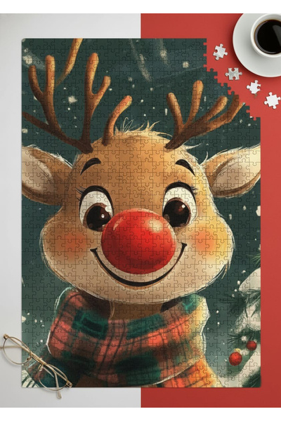 PRİNTOPİA DESİGN Yılbaşı Merry Christmas Noel Baba Temalı 99 Parça Puzzle Yap-Boz Hediyelik Eşya