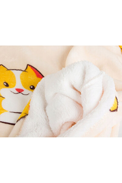 zola 2-in-1 blanket sweatshirt with hood and pocket, kittens, universal size, fluffy, 80x80 cm