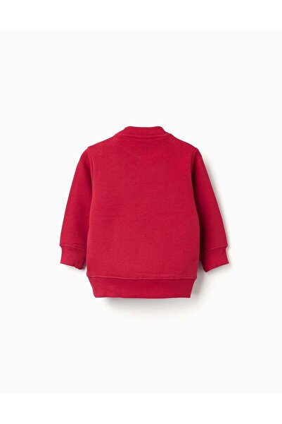 Ziddy Christmas Brushed Sweatshirt for Baby Boys 'Mickey and Pluto', Red