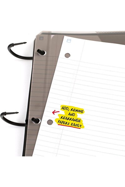 Generic Five Star Refillable Flex Notebook with 1.5" Tic-Lok Rings, Pockets & Dividers, Black (29324AA2)