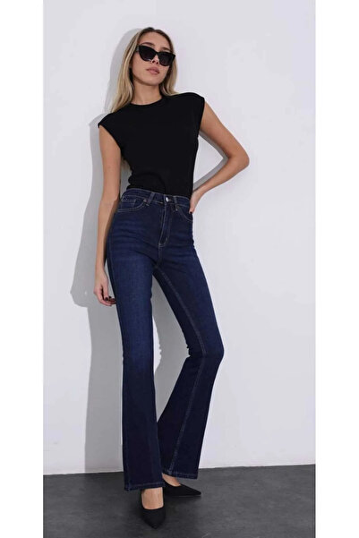 kleshus بنطلون جينز نسائي من نوع فلير من سي إن آر إسبانيول باسا مصنوع من اللي...