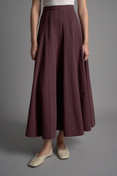 Zeyyen SPOR DİKİŞLİ PARÇALI ETEK BORDO