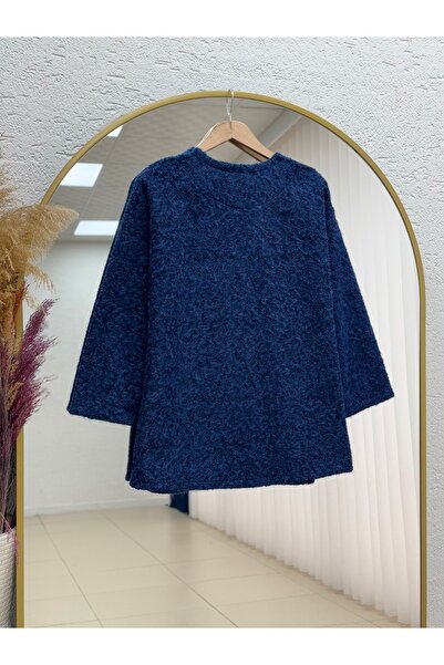 MİHRA STORE Allison 3 Gold Buttoned Jacket-ZN4219 Σκούρο μπλε