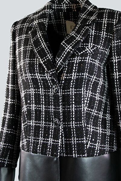 IDYL Two Colored Leather Detail Jacket