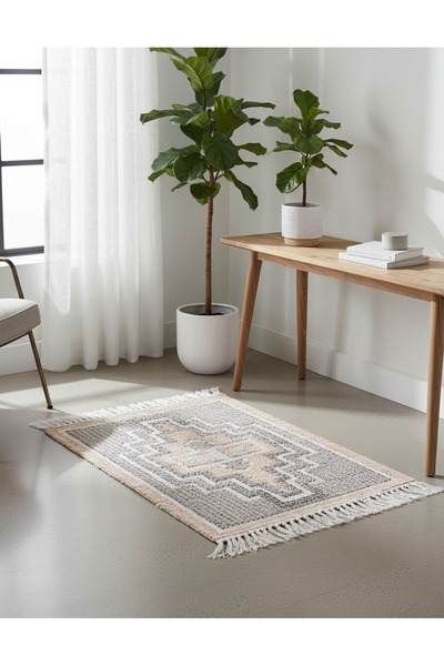 REDTAG خيط دهري منسوج من خيوط الحيوانات الأليفة شبكية باللون البيج