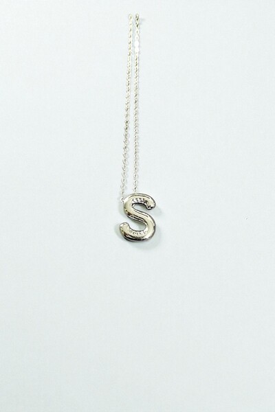 BLIZGANTIS قلادات بالون ثلاثية الأبعاد بحروف من الفولاذ الفضي