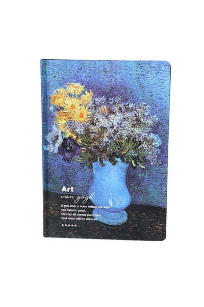 SAFECARE Caiet Van Gogh mediu, Imprimeu Natură statică: Vază cu albăstrele și...