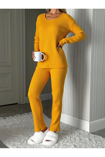 TİGERR FASHİON Uzun Kollu Pijama Takımı Kadın Pijama Takımı Kadın Ev Giyim Ta...