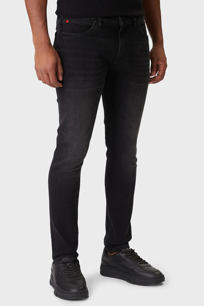 HUGO Pamuklu Slim Fit Normal Bel Dar Paça Jeans Erkek KOT PANTOLON 50547254 005